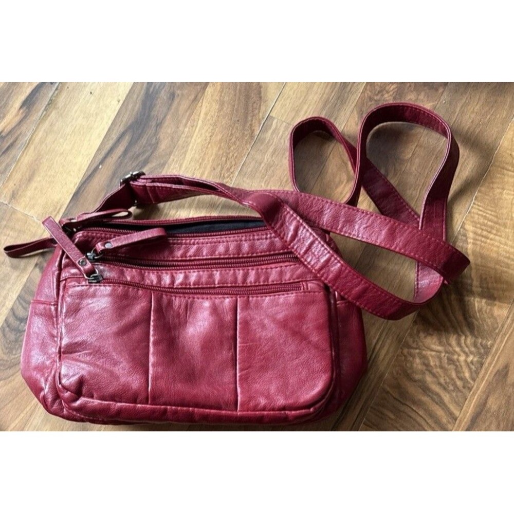 VOLGANIK ROCK Purse Soft PU Leather Shoulder Bag Ladies Crossbody Red